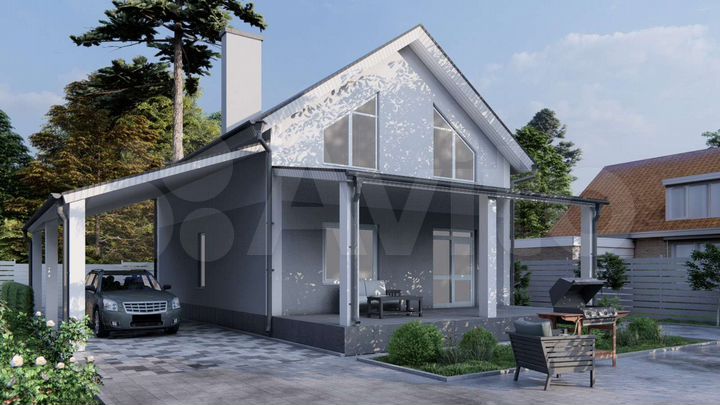 Коттедж 182 м² на участке 10 сот.