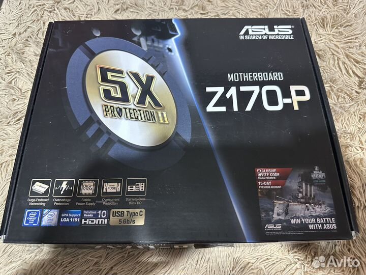 Комплект Z170-P + i5-6600K + GTX 980 4GB+fury 16GB