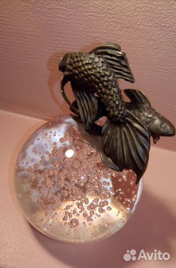 Vintage Статуэтка Пара Рыбок Италия
