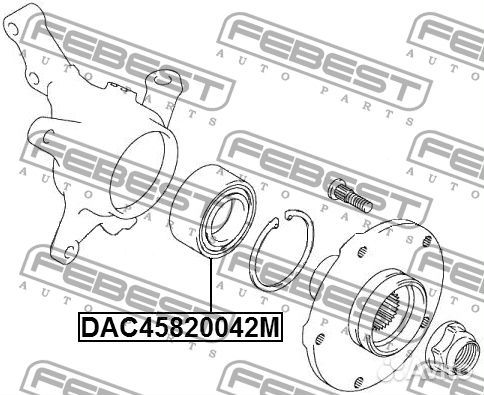 Подшипник ступичный передний 45X82X42