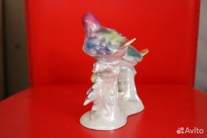 Фарфоровая статуэтка Снегири на ветке, Птицы Герма