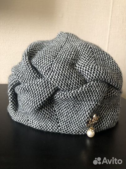 Берет с шарфом комплект женский