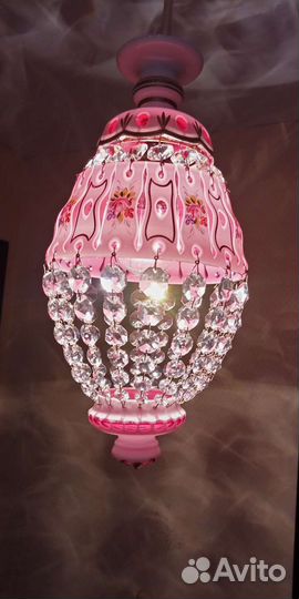 Люстра из двухслойного чешского стекла