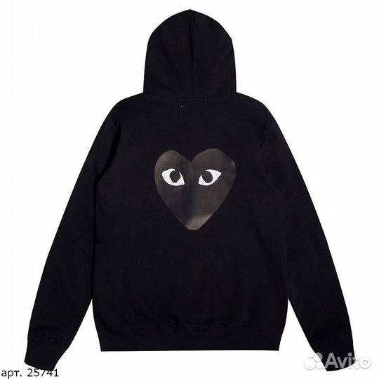Зип худи comme des garcons Черное