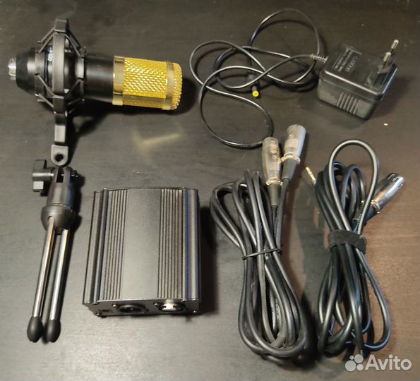 Микрофон BM800 с блоком фантомного питания