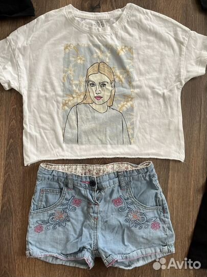 Продам пакетом одежду для девочки.110-116