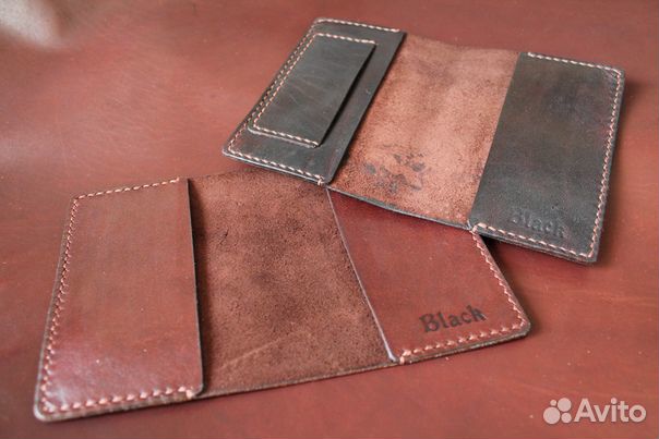 Обложка для паспорта из натуральной кожи (ручная р
