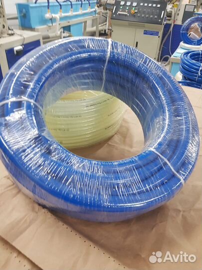 Шланг пвх для поливки 3/4 синий и прозрачный 20м