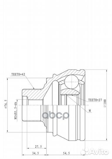 ШРУС наружний GIK04053 AD A4/ Q5 08- ganz GIK0