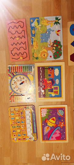 Деревянные развивающие пособия и пазлы