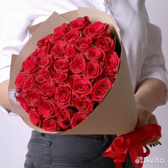 Букет из 21 розы, доставка цветов