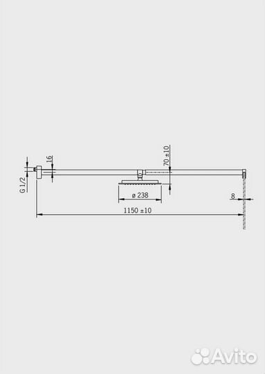 8592 Overhead shower IL bagno alessi One by Oras