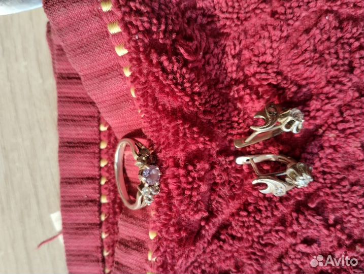 Серьги кольца серебро 925 СССР