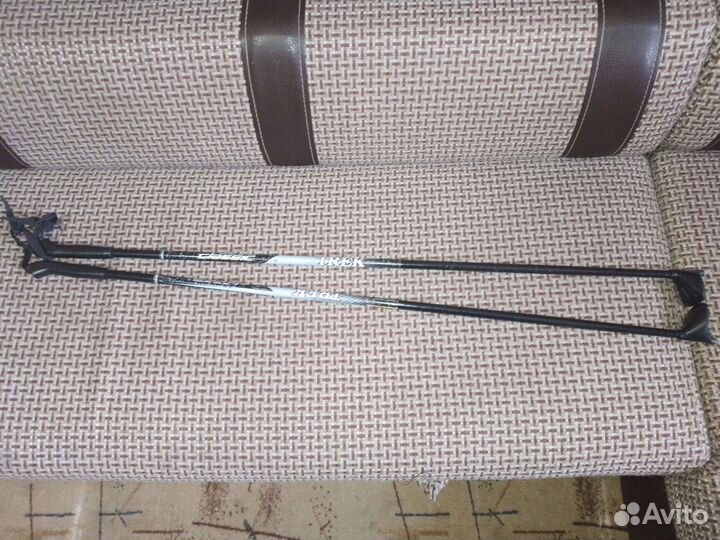 Лыжи беговые + клюшка + ботинки + лыжные палки