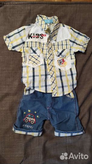 Комплект для мальчика шорты, рубашка 92р