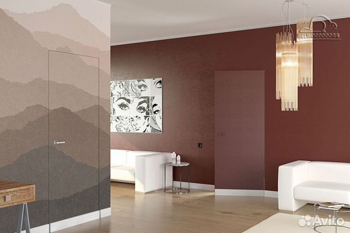 Скрытые межкомнатные двери под отделку