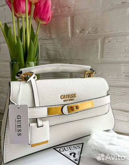 Сумка новая люкс Guess Enisa белая