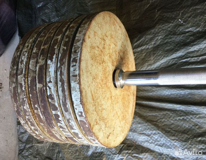 Штанга стальная, 80 кг, б/у