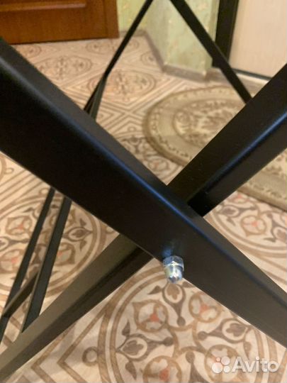 Стол складной 800 мм, черный/дуб граф