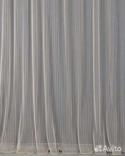 Тюль Плиссе Бежевый