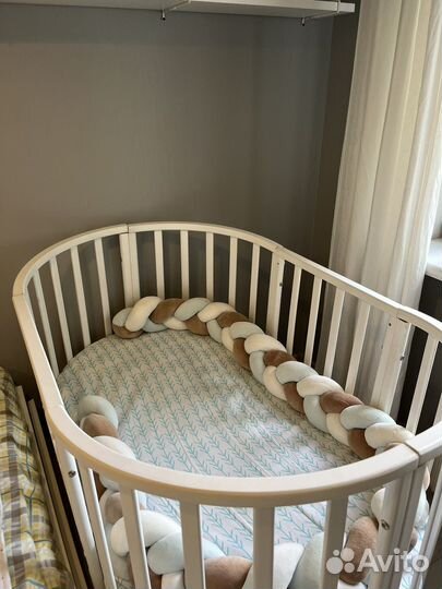 Бортики в кроватку косичка