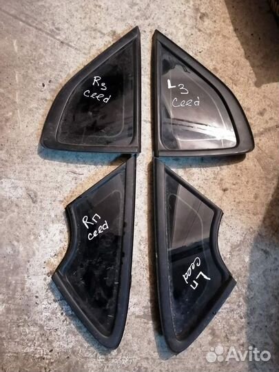 Боковое стекло уголок Киа Сид 2 Хетчбэк 5 дверный