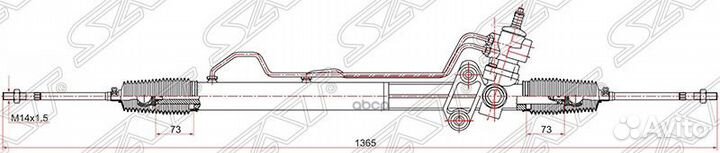 Рейка рулевая hyundai starex H1 97- 2WD LHD ST