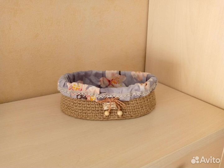 Корзина для хранения из джута