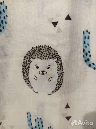 Муслиновый плед 100х 132см + 1 пеленка