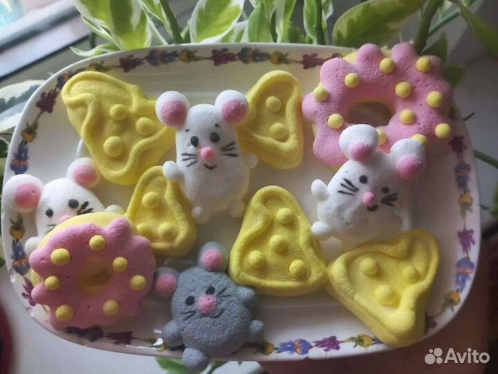 Фигурки из маршмэллоу на заказ, пирожные маршболлы