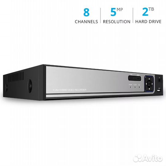 Видеорегистратор IP 8 Каналов 5Мп (POE)