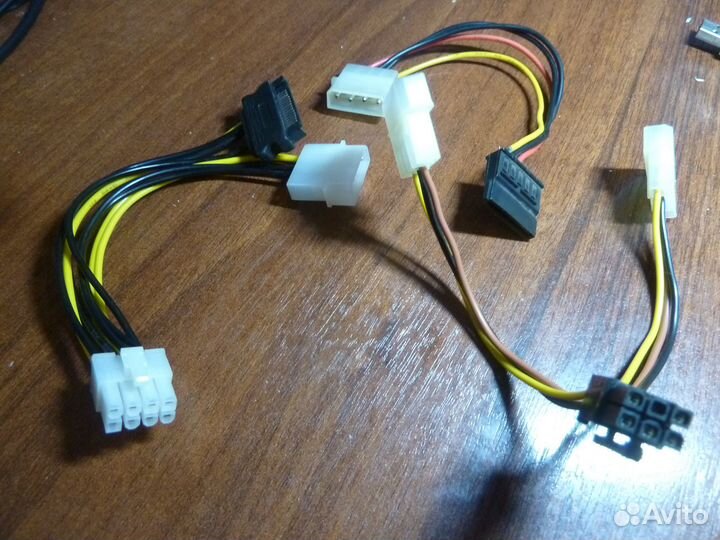 Монитор + провода шнуры кабели для пк