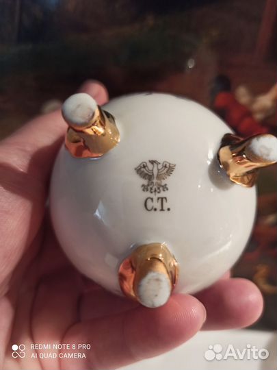 Вазочка. Фарфор. Яйцо. Carl Tielscn