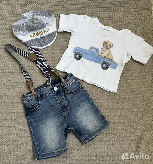 Летняя одежда для мальчика р.74-80