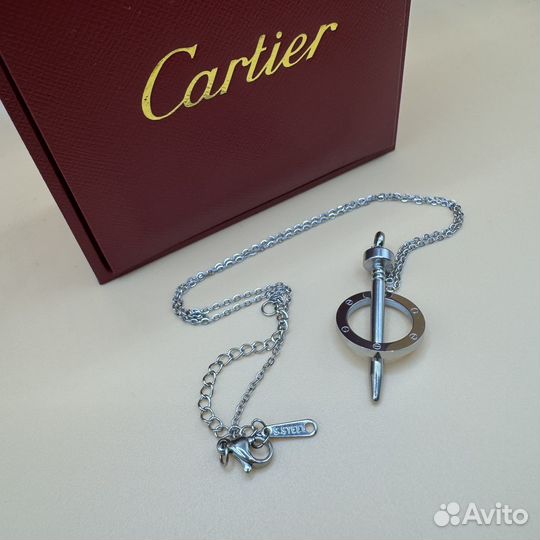 Cartier love гвоздь подвеска серебряная