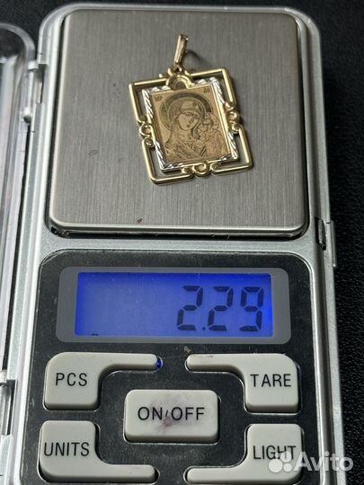 Золото ладонка 2.29гр