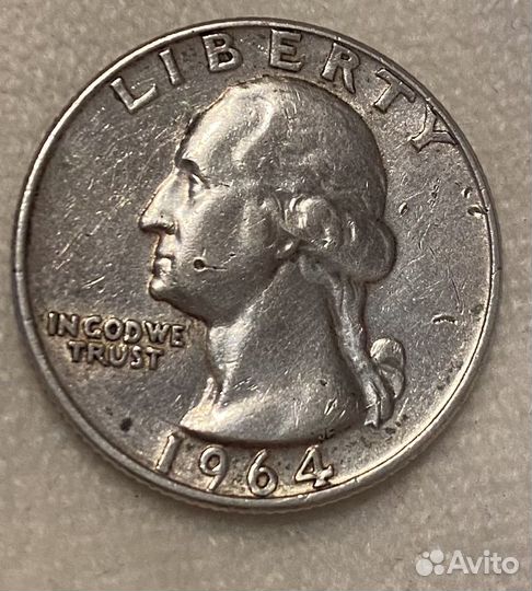 Монета liberty (серебро) 1964г