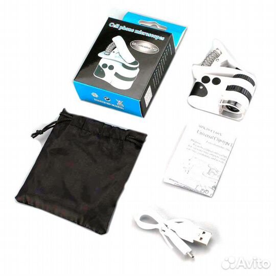 Микроскоп,лупа прищепка (увеличение 50Х )