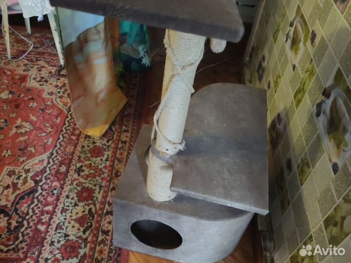 Когтеточка, чесалка, лежанка для кота, палатка