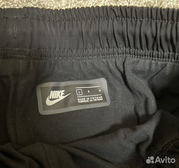 Штаны nike tech fleece черные утепленные