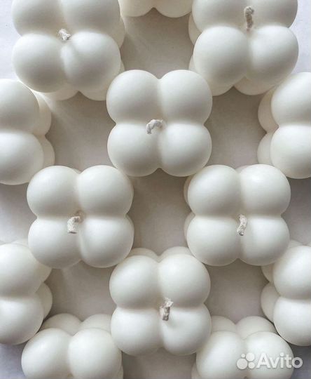 Свеча куб, спираль, пион