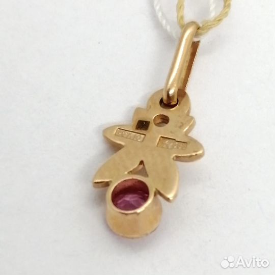 Подвес / 0,98г / Золото583 / фианиты круглые