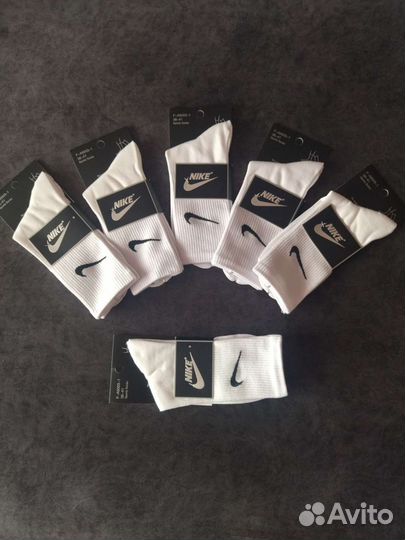 Носки nike высокие белые