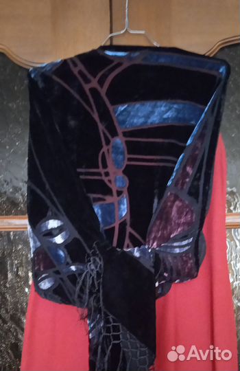 Шаль палантин платок шарф шелк хлопок 180-52см