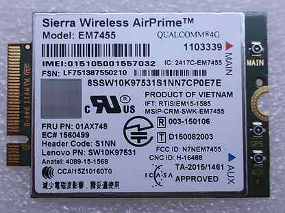 Новые 4G Lte модемы Sierra EM7455