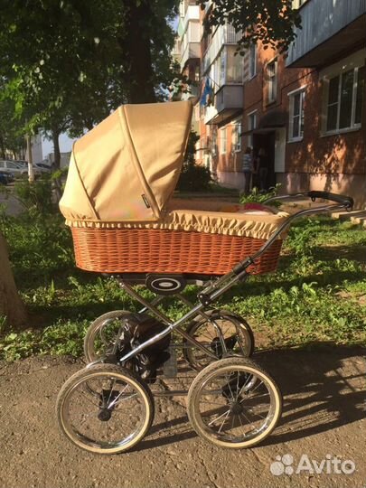 Коляска Lonex Retro 3 в 1 плетеная корзина