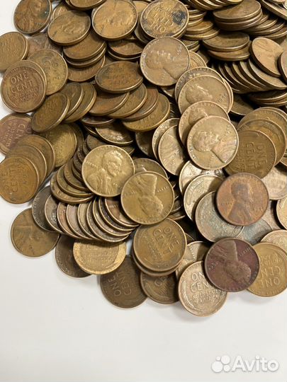 1 цент США 1940-е Линкольн пшеничный