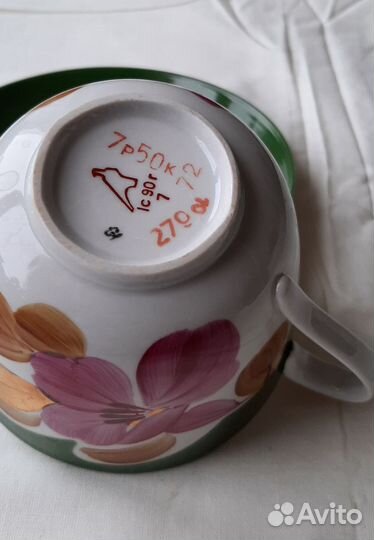 Чайные пары разные, фарфор, керамика, Дулево