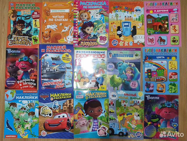 Детские книжки с наклейками (более 300 видов)