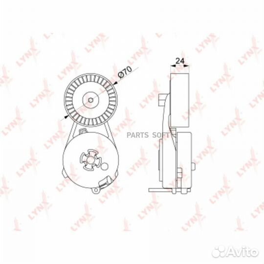 Lynxauto PT3214 Натяжитель поликлинового ремня